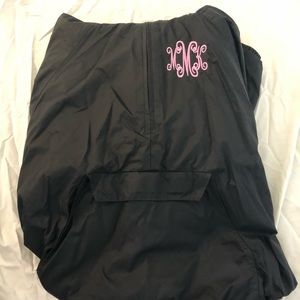 Monogrammed black and pink rain coat Marley Lilly